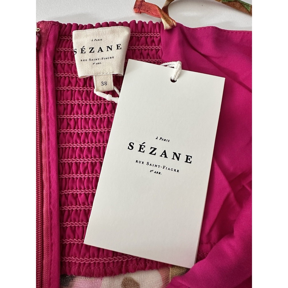 New Sezane Robe Shania Dress Womens Size US 6 Floral Sleeveless Mini Luxury - Picture 5 of 14